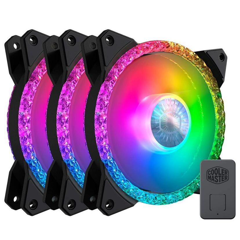 COO0394 Pack de ventiladores Cooler Master MasterFan MF120 Prismatic - Incluye Controlador - (MFY-B2DN-203PA-R1)