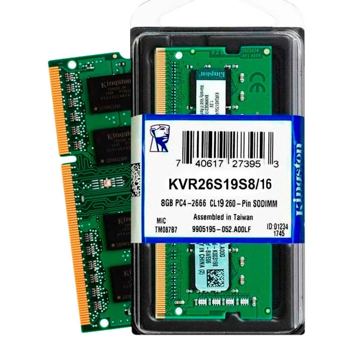 RAM0033 Memoria RAM DDR4 SO-DIMM Kingston 16GB 2666MHz - (KVR26S19S8/16)