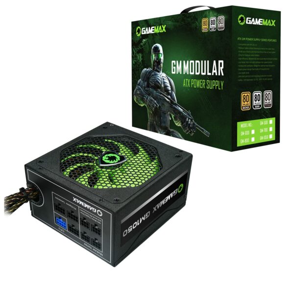 FUENTE DE PODER GAMEMAX GM-1050 - 1050 WATTS REALES - 80 PLUS SILVER - SEMI MODULAR