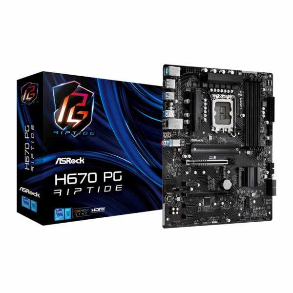MAINBOARD ASROCK H670 PG RIPTIDE 12TH - LGA 1700 - DDR4 - ATX - HDMI/DP (90-MXBHC0-A0UAYZ)