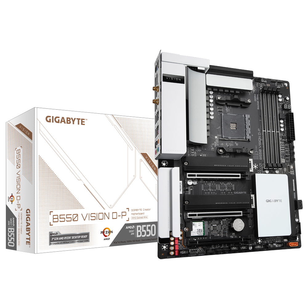 MAINBOARD-GIGABYTE-B550-VISION-D-P-REV.-1.X-AMD-AM4-DDR4-HDMI-3.1-DP-2.1-ATX-WHITEBLACK_Placas-madre_9350_1.png MAINBOARD GIGABYTE B550 VISION D-P (REV. 1.X) AMD AM4 - DDR4 - HDMI 3.1/ DP 2.1 - ATX - WHITE/BLACK