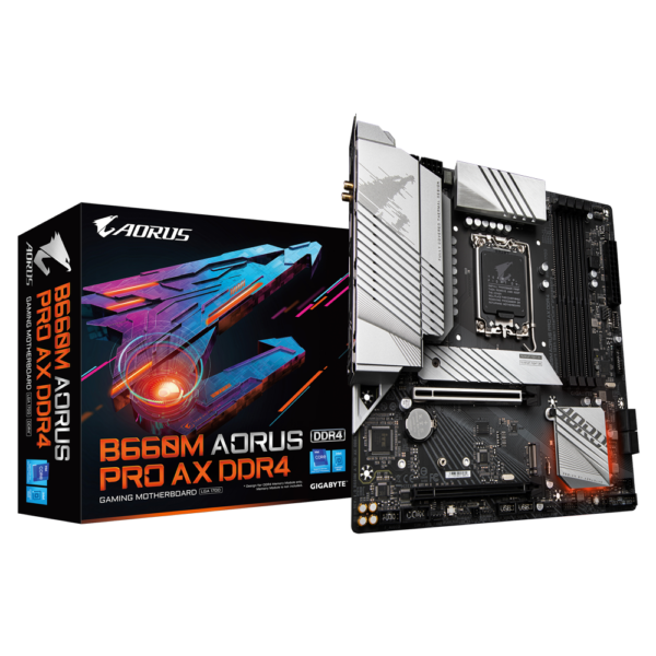 MAINBOARD GIGABYTE B660M A PRO AX DDR4 (REV. 1.X)- INTEL 12TH - ATX - LGA1700 - WI-FI - HDMI/DP