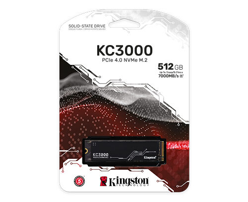 SSD KINGSTON KC3000 512GB - M.2 NVME - PCIE 4.0 (SKC3000S/512G)