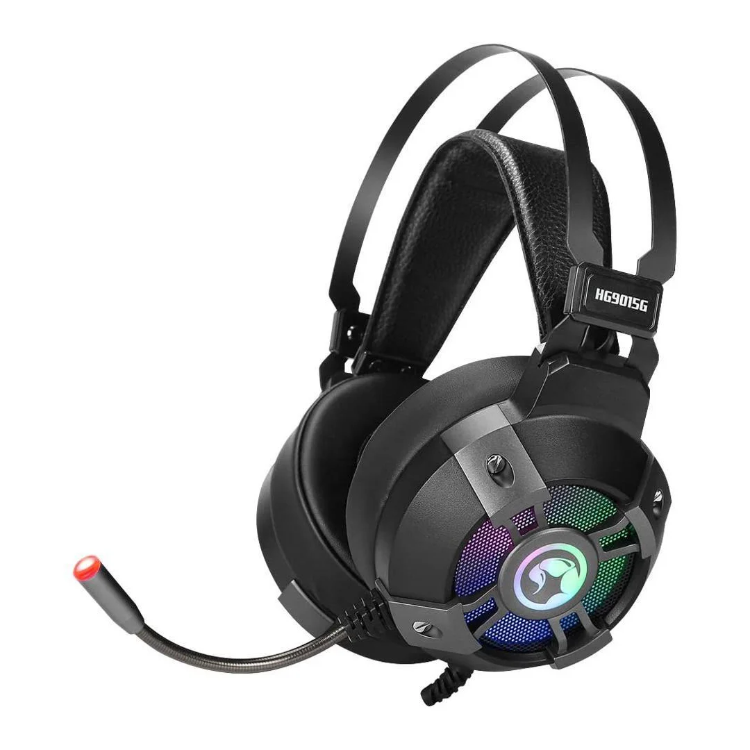 AUD0225 HEADSET MARVO HG9015G RAINBOW 7.1 SORROUND - USB 2.0 - BLACK