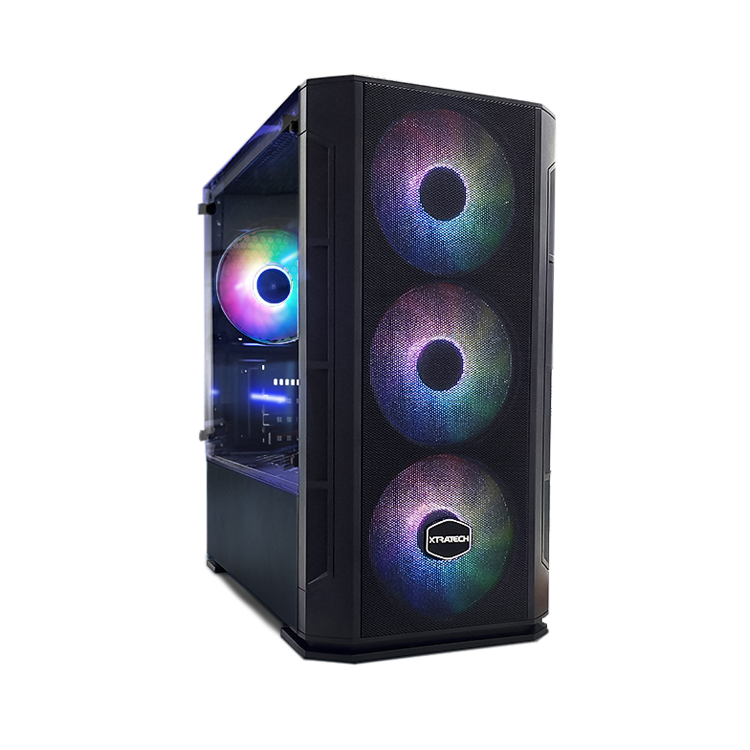 CAS0613 CASE GAMER XTRATECH XFIRE B770 - MINI TOWER - TEMPERED GLASS - MICRO ATX - 4 FAN 120MM ARGB INCLUDED - BLACK