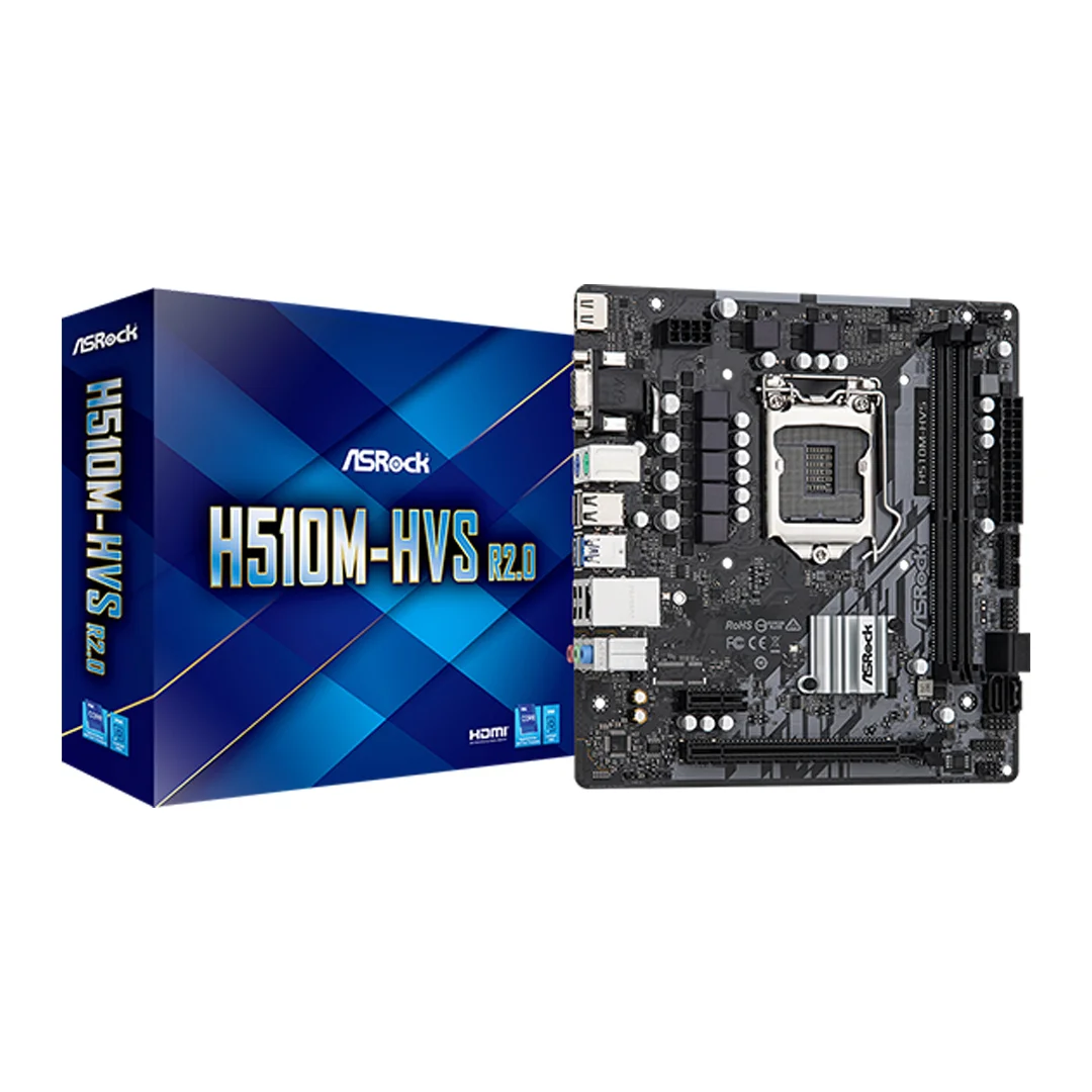 MBO0227 MAINBOARD ASRocK H510M-HVS R2.0 LGA 1200 11TH - MATX - DDR4 - VGA/HDMI