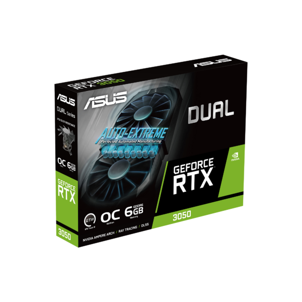TARJETA DE VIDEO ASUS DUAL GEFORCE RTX 3050 6GB GDDR6 - OC EDITION - DP/HDMI/DVI-D (DUAL-RTX3050-O6G)
