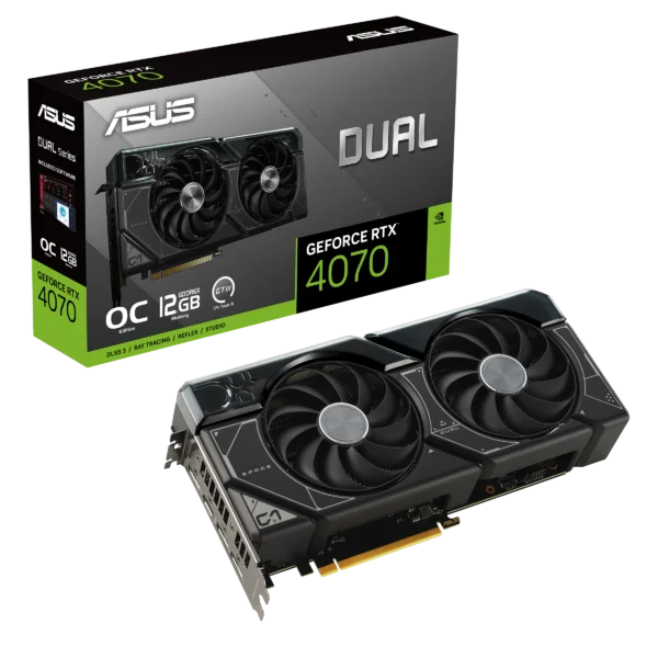 TARJETA DE VIDEO ASUS DUAL GEFORCE RTX 4070 SUPER - 12GB GDDR6X - OC EDITION - HDMI/DP (DUAL-RTX4070S-O12G)